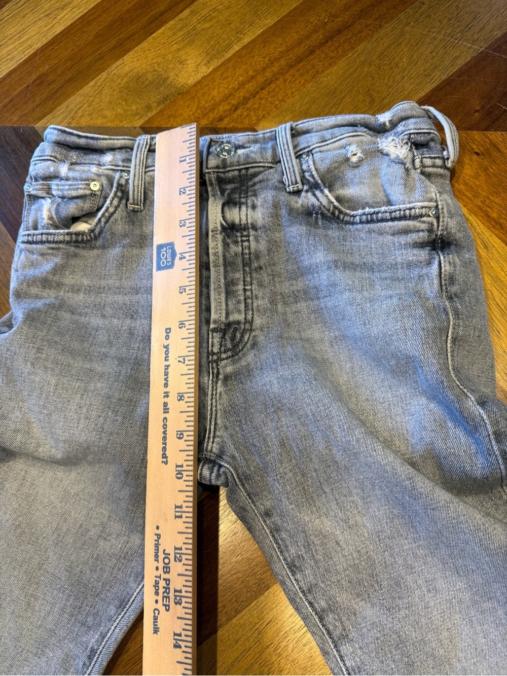 MOTHER THE SCRAPPER CUFF ANKLE FRAY IN SHADOWS IN THE GRASS Sz 24 - Picture 10 of 12